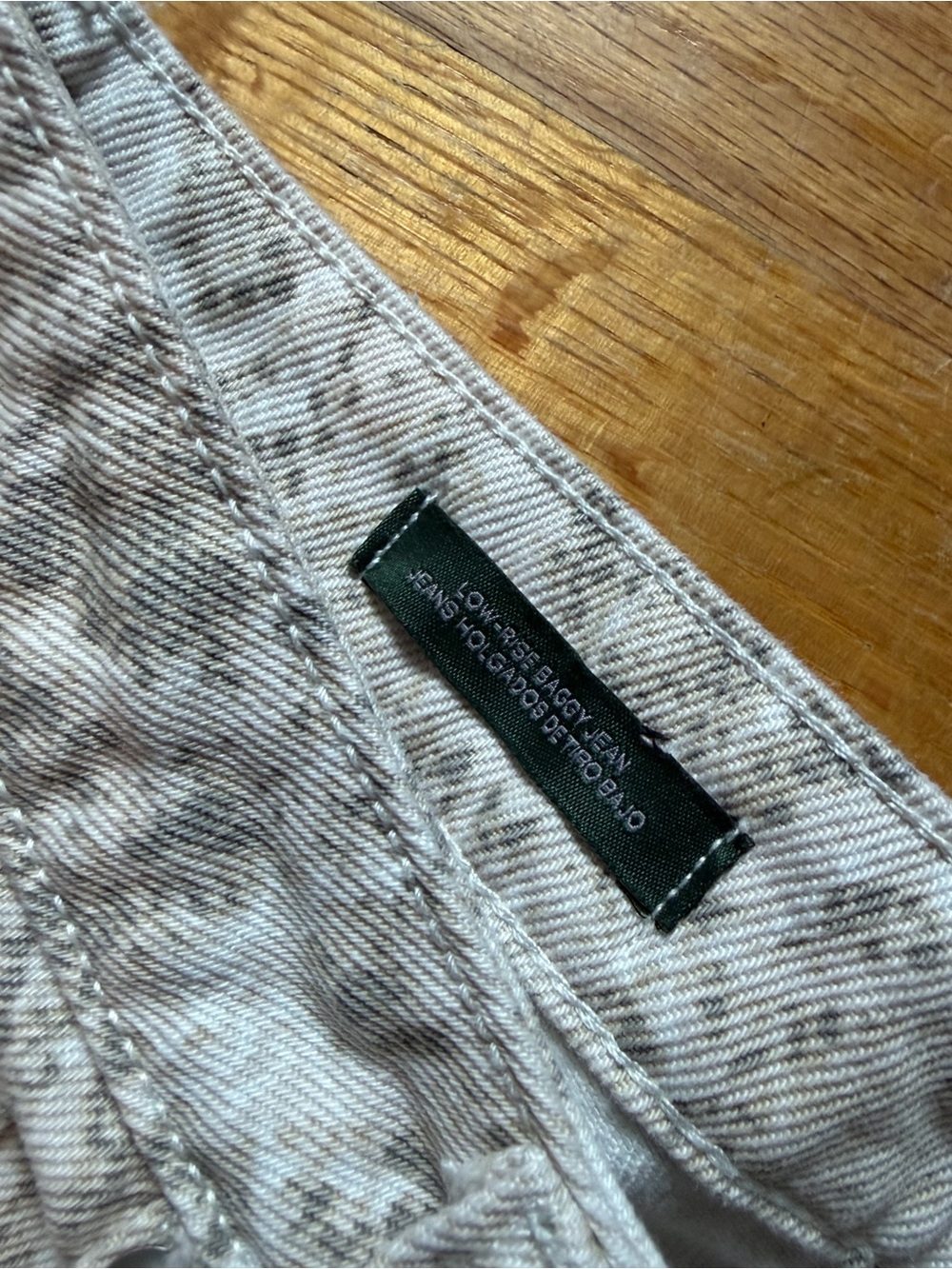 Wild Fable Cream Snake-Print Wide Leg Jeans - Picture 5 of 7